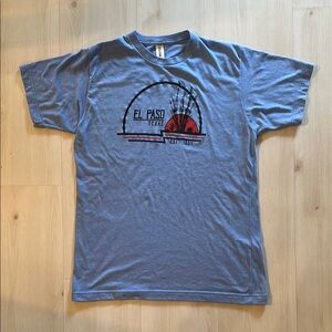 Blue Short Sleeve Tee with El Paso Desert Graphic